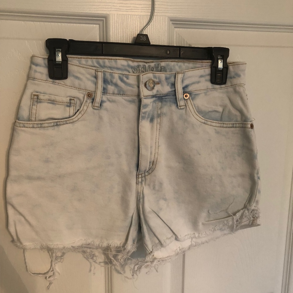 Distressed Jean Mom Shorts